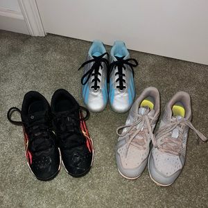Nike, Under Armour, and Adidas Size 2 Cleats Bundle. All worn 1 season.